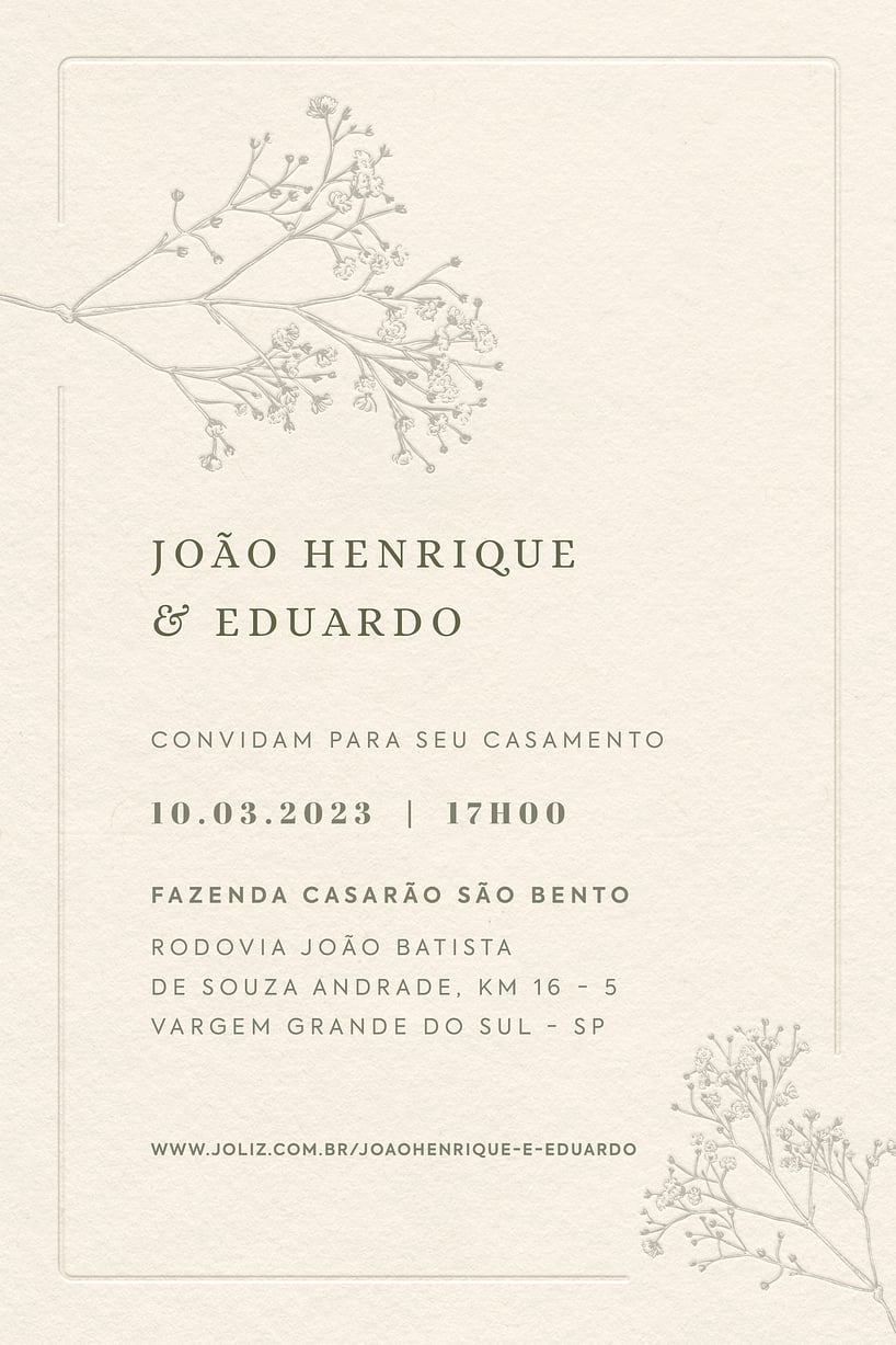 Modelo de Convite de Casamento - Mosquitinho Rustico Romantico Convite Mosquitinho Rústico Romântico grátis para editar