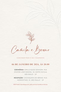 Modelo de Convite de Casamento - Caligrafia Rose Gold Convite Caligrafia Rose Gold grátis para editar