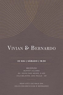 Convite Circulo minimalista marrom grátis para editar