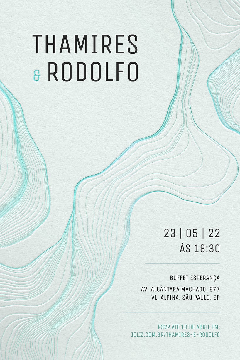 Convite de Casamento - Linhas Tiffany