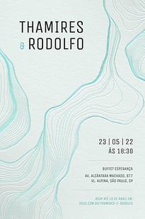 Convite Linhas Tiffany grátis para editar