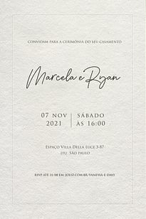 Convite Minimalista Creme grátis para editar