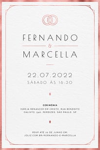 Convite Minimalista Rose grátis para editar