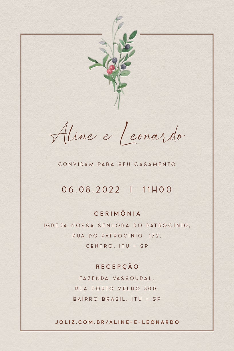 Convite Mirtilos de Provença grátis para editar