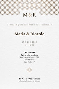 Convite Padrão Marrom grátis para editar