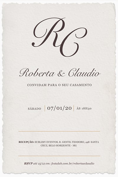 Modelo de Convite de Casamento - Pergaminho Tradicional Convite Pergaminho Tradicional grátis para editar