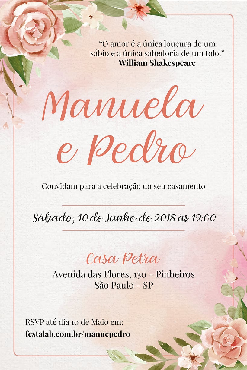 Featured image of post Convite De Casamento Virtual Para Editar Gratis Ser interessante tamb m enviar uma pe a impressa pelos correios