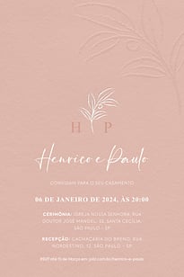 Convite Rose Gold em Relevo grátis para editar