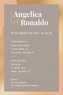 Convite Simples Acinzentado grátis para editar