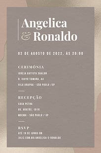 Convite Simples Prateado grátis para editar