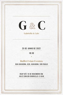 Convite Traços minimalistas grátis para editar