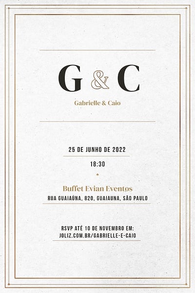 Modelo de Convite de Casamento - Tracos minimalistas Convite Traços minimalistas grátis para editar