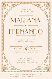 Convite Vintage Creme grátis para editar