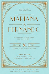 Convite Vintage Tiffany grátis para editar