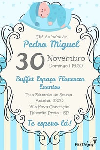 Convite Dorminhoco grátis para editar