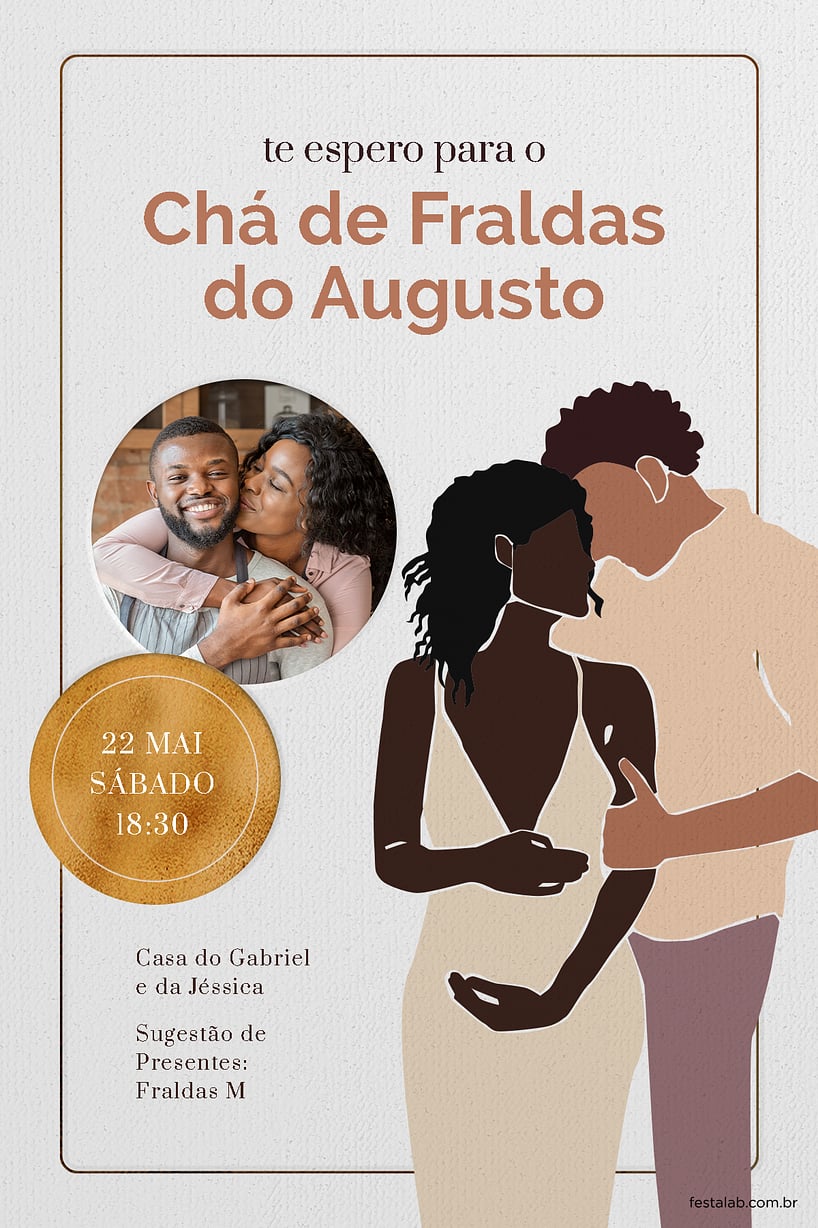 Modelo de Convite de Cha de fraldas - Amor de Pais Criar convite de Chá de fraldas - Amor de Pais| FestaLab