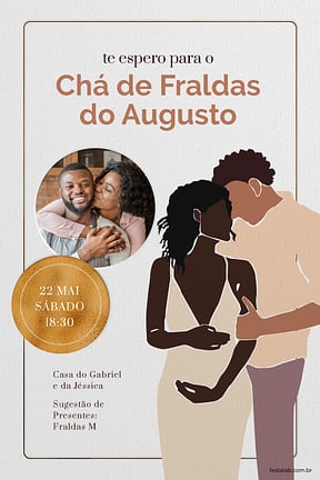 Modelo de Convite de Cha de fraldas - Amor de Pais Convite de Cha de fraldas - Amor de Pais
