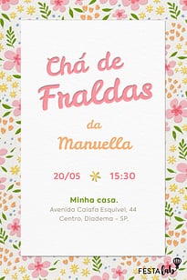 Convite Jardim de Alegria grátis para editar