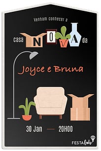 Convite Casa nova grátis para editar