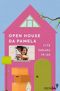 Convite Chá de Casa Nova Rosa grátis para editar