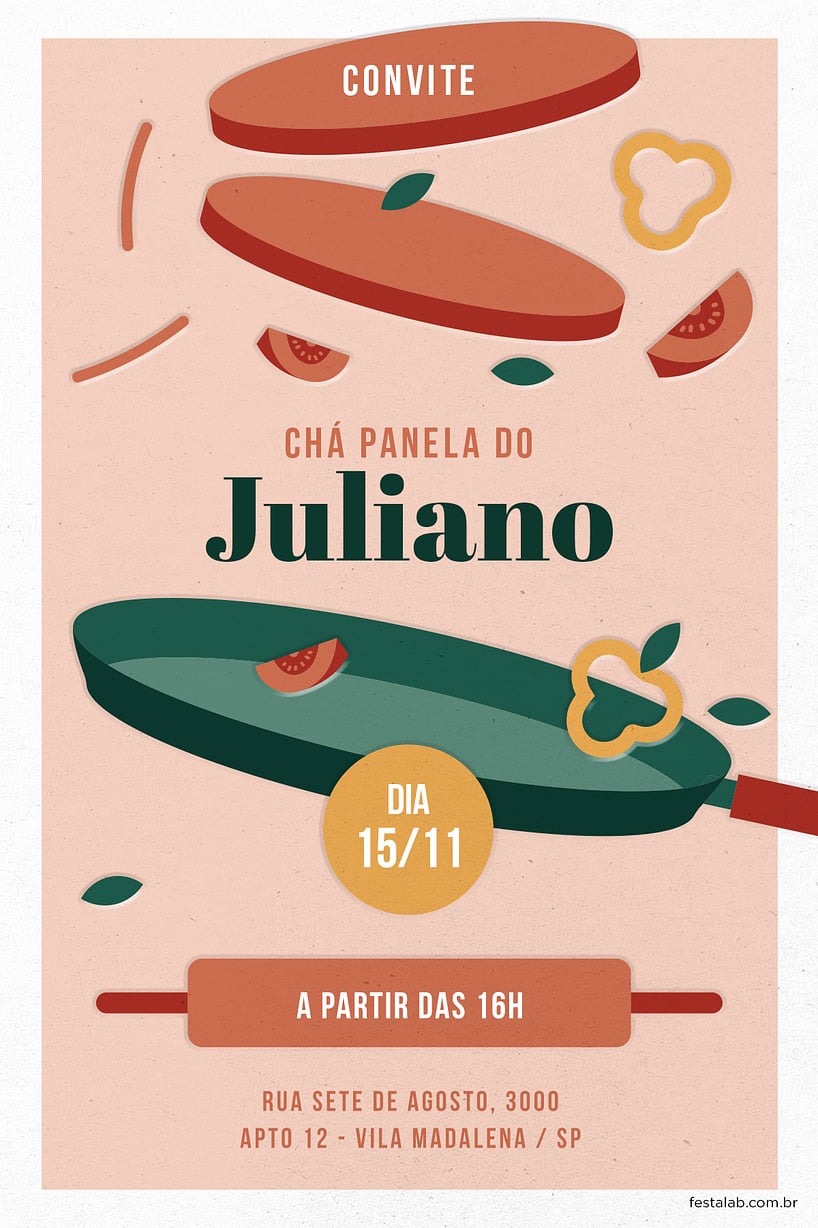 Convite de Cha de panela - Chefe