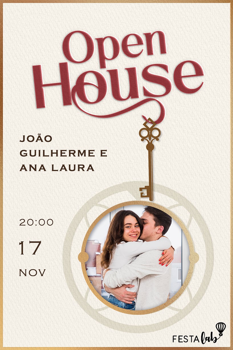 Convite de Cha de panela - Open House