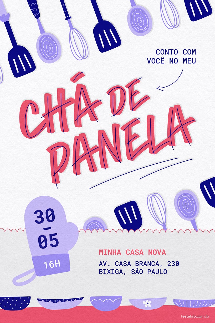 Convite Chá de Panela Virtual Interativo Whatsapp #1