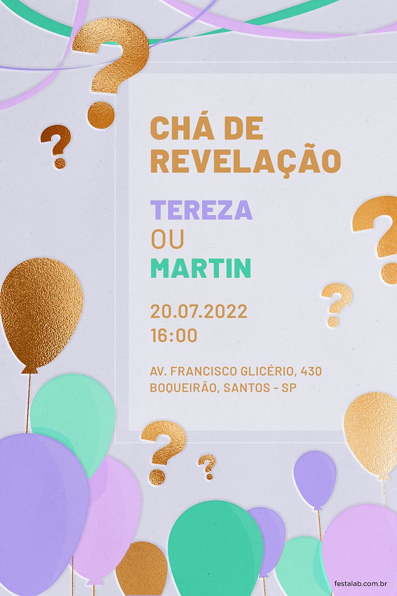 Grátis - Fazer convite online convite digital Chá de bebê Menina Ursinha  Realeza com dica mimo +