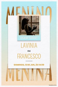 Convite Quem será? amarelo grátis para editar