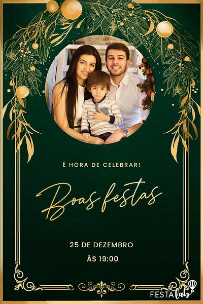 Modelo de Convite de Ocasioes especiais - Alegria Festiva Convite Alegria Festiva grátis para editar