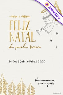 Modelo de Convite de Ocasioes especiais - Anjinho Convite Anjinho grátis para editar