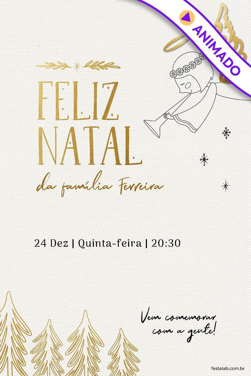 Convite de Ocasioes especiais - Anjinho