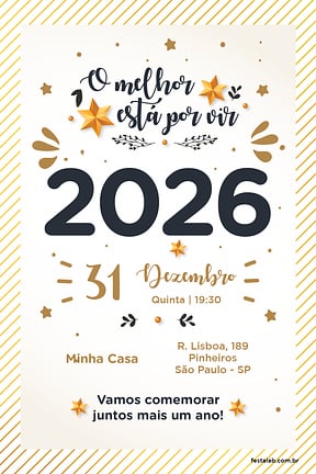 Convite de Ocasioes especiais - Ano Novo 2025