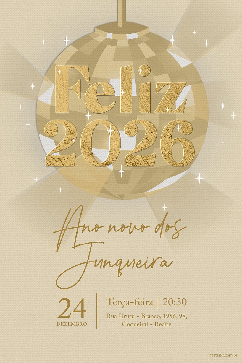 Convite de Ocasioes especiais - Ano novo globo