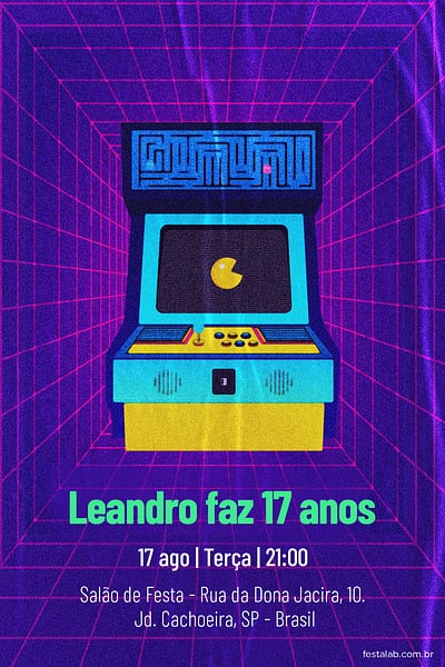 Criar convite de Ocasiões especiais - Anos 80| FestaLab