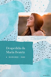 Modelo de Convite de Ocasioes especiais - Aquarelado azul Convite Aquarelado azul grátis para editar