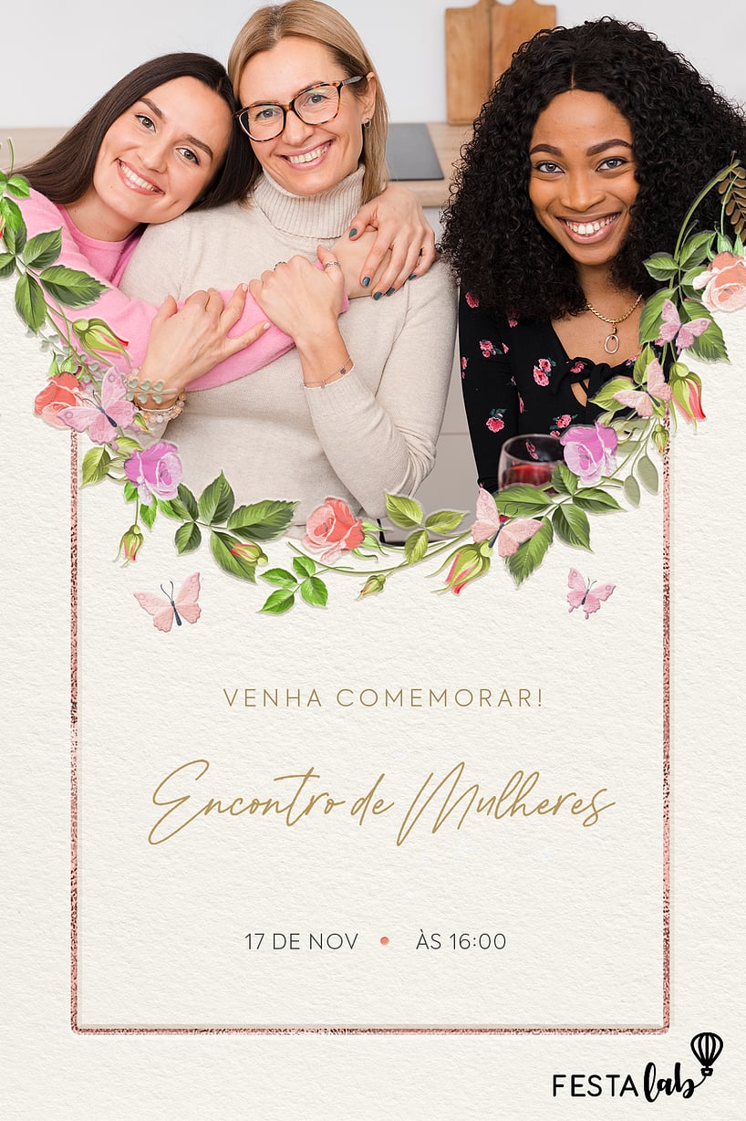 Convite de Ocasioes especiais - Arco das borboletas