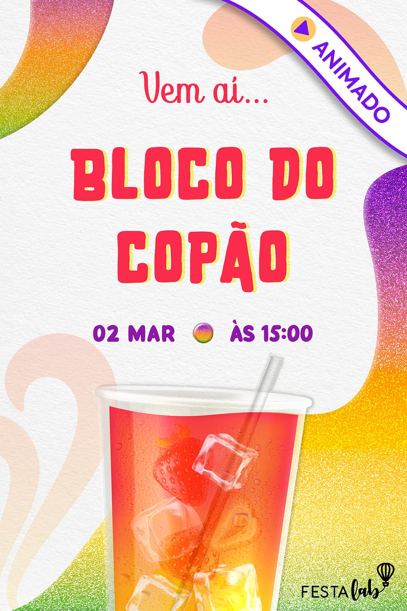 Modelo de Convite de Ocasioes especiais - Bloco do Copao Convite de Ocasioes especiais - Bloco do Copao