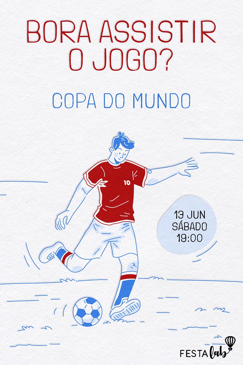 Convite de Ocasioes especiais - Bora assistir o jogo