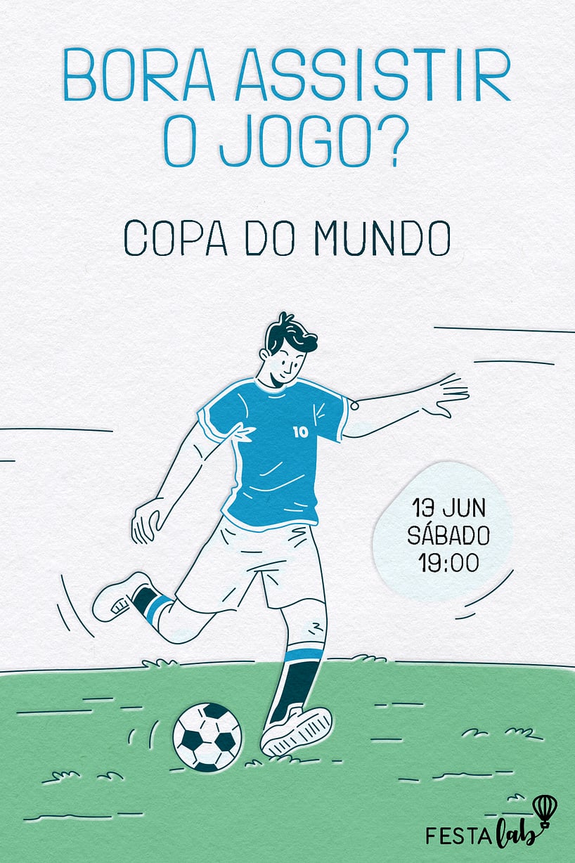 Convite de Ocasioes especiais - Bora assistir o jogo Azul