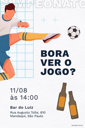 Modelo de Convite de Ocasioes especiais - Bora ver o jogo? Convite de Ocasioes especiais - Bora ver o jogo?