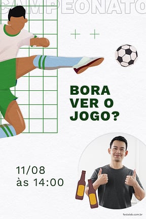 Convite de Ocasioes especiais - Bora ver o jogo? Verde