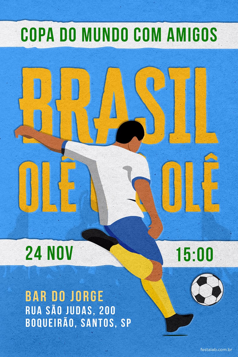 Convite de Ocasioes especiais - Brasil Azul