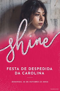 Modelo de Convite de Ocasioes especiais - Brilhoso rosa Convite Brilhoso rosa grátis para editar