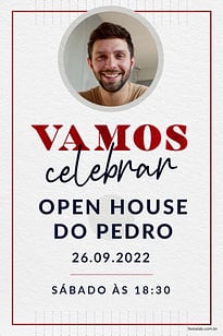 Modelo de Convite de Ocasioes especiais - Celebracao vermelho Convite Celebração vermelho grátis para editar