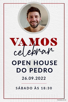 Modelo de Convite de Ocasioes especiais - Celebracao vermelho Convite de Ocasioes especiais - Celebracao vermelho