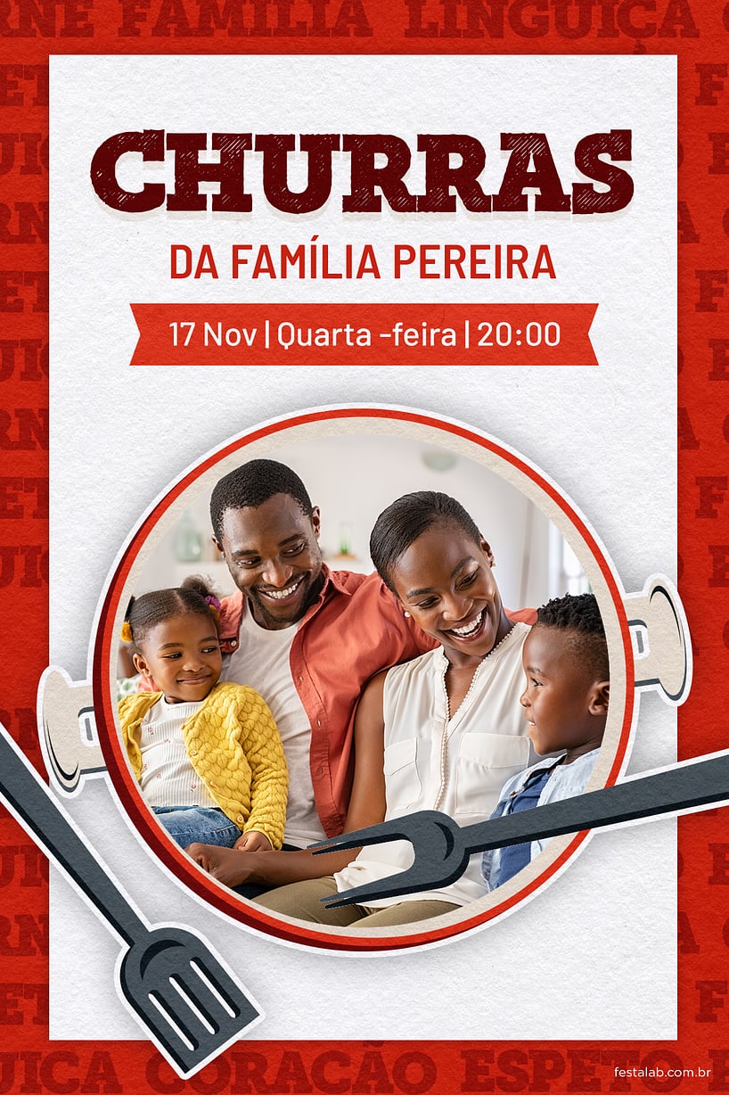 Convite de Ocasioes especiais - Churras