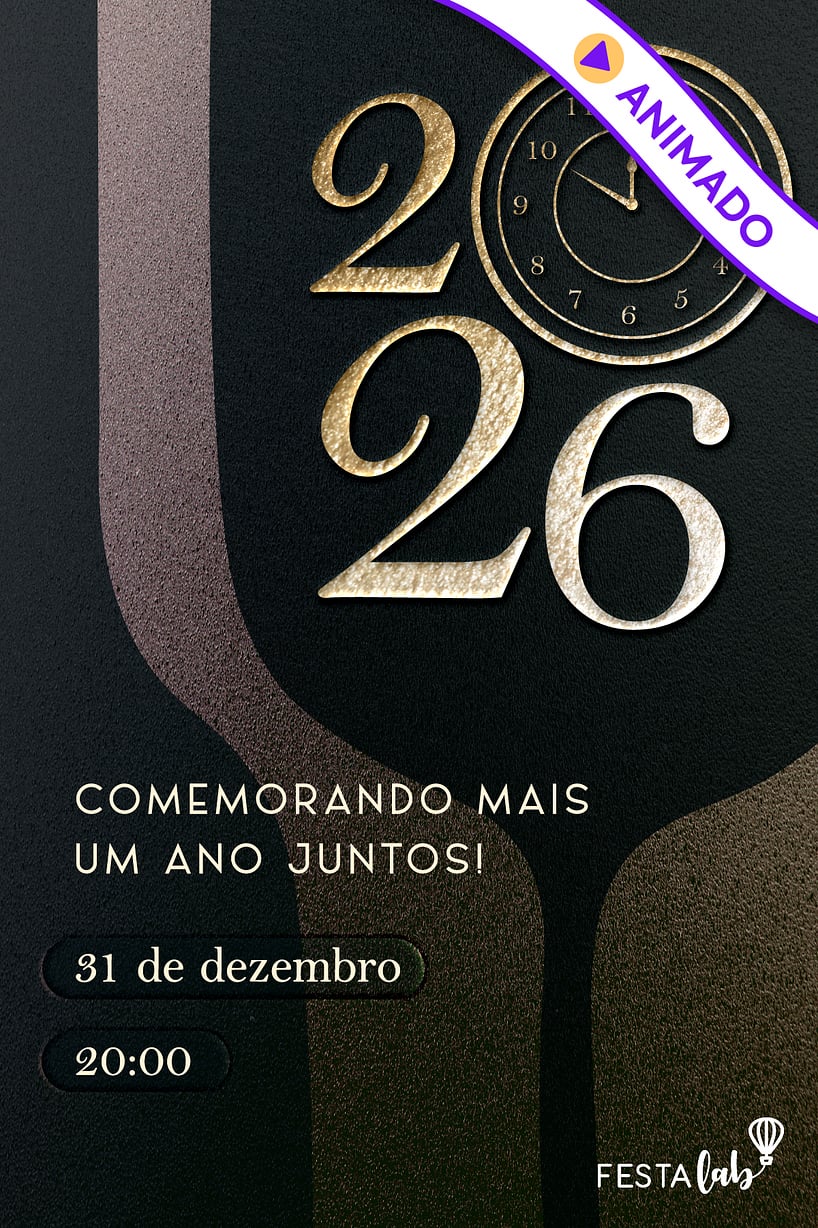 Convite de Ocasioes especiais - Comemorando o Ano Novo