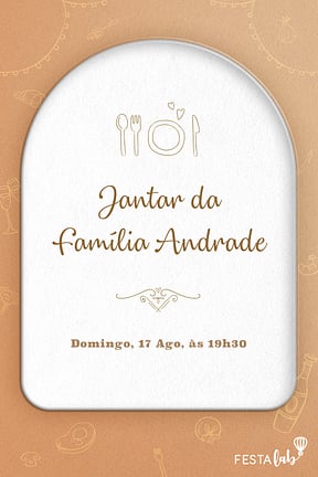 Modelo de Convite de Ocasioes especiais - Confraternizacao em Familia Convite de Ocasioes especiais - Confraternizacao em Familia