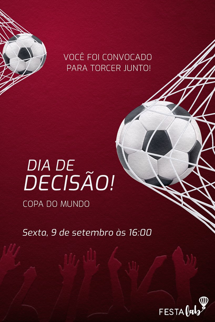 Criar convite de Ocasiões especiais - Dia de Descisão| FestaLab